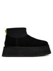 Ugg Śniegowce W Classic Mini Dipper 1168170 Czarny. Czarne śniegowce damskie UGG, ze skóry, bez zapięcia. Za 729.99 zł.
