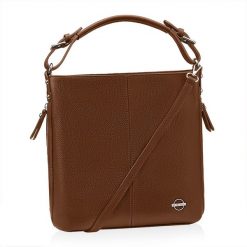 Shopperka skórzana BETLEWSKI TWB-DOL-49 CAMEL. Brązowe shopperki damskie bez wzorów, ze skóry, bez dodatków. Za 379.99 zł.
