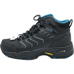 Buty trekkingowe Skechers Arch Fit Dawson Raveno Niebieskie. Niebieskie trekkingi męskie Skechers, na zimę, bez zapięcia. Za 548.00 zł.