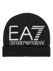 EA7 Emporio Armani Czapka 7X000006 AF11994 MC001 Czarny. Czarne czapki damskie EA7 Emporio Armani, na zimę, bez wzorów. Za 149.99 zł.