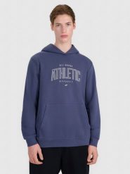 4F Bluza dresowa nierozpinana z kapturem męska - szara M. Szare bluzy sportowe męskie 4F, m, bez wzorów, z bawełny, z kapturem. W wyprzedaży za 99.99 zł.