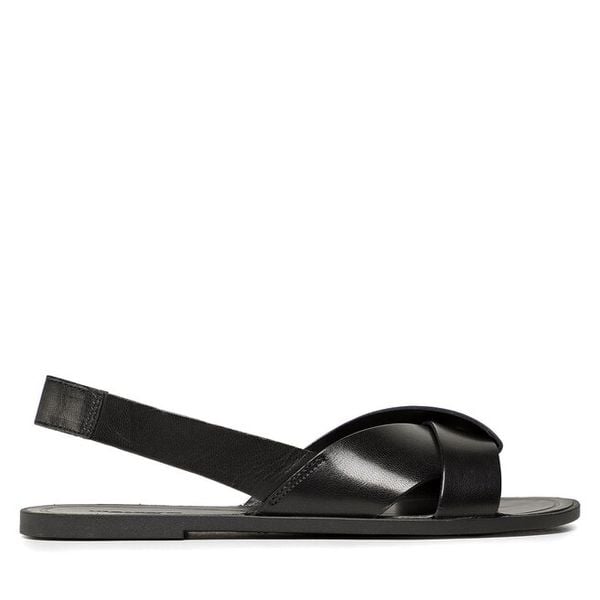 Sandały Vagabond Shoemakers. Czarne sandały damskie Vagabond Shoemakers, bez wzorów, bez obcasa, na płaskiej podeszwie, bez zapięcia. Za 258.99 zł.