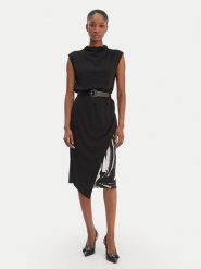 DKNY Sukienka codzienna DD5J2P42 Czarny Regular Fit. Czarne sukienki damskie DKNY, na co dzień, bez wzorów, z syntetyku, bez kołnierzyka, bez ramiączek, proste. Za 649.99 zł.