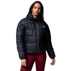 Kurtka sportowa damska Pike Lake Jacket. Czarne kurtki sportowe damskie Columbia, s, bez wzorów, z materiału, bez ramiączek, z kapturem. Za 626.20 zł.