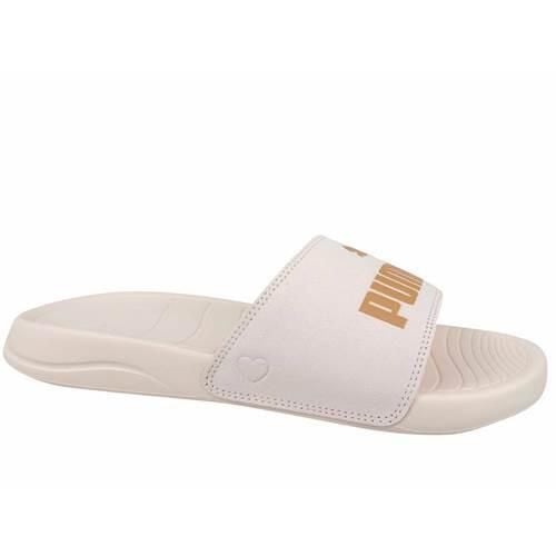 Klapki damskie Puma Popcat 20 Coquette. Czerwone klapki damskie Puma, bez wzorów, z materiału, bez obcasa, bez zapięcia. Za 204.00 zł.