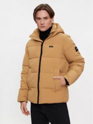 Calvin Klein Kurtka zimowa Crinkle K10K110336 Khaki Regular Fit. Brązowe kurtki męskie Calvin Klein, na zimę, m, bez wzorów, z syntetyku, bez kaptura. Za 779.99 zł.