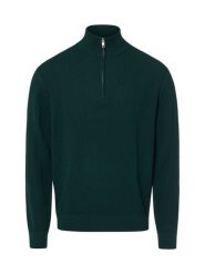 Gant sweter typu troyer z domieszką wełny Mężczyźni Bawełna zielony, M. Zielone swetry męskie GANT, m, bez wzorów, z bawełny, wakacyjne, bez kołnierzyka, bez ramiączek. Za 799.95 zł.