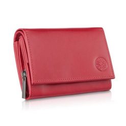 Portfel skórzany BETLEWSKI czerwony BPD-NVTC-11 RED. Czerwone portfele damskie Betlewski, ze skóry. Za 135.99 zł.