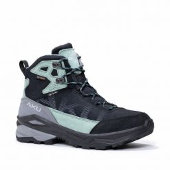 Buty sportowe trekkingowe damskie Aku Adapta Gore-tex. Czarne obuwie sportowe damskie Aku, z gore-texu, bez zapięcia. Za 399.00 zł.