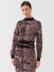 Liu Jo Sport Sweter TF3063 MS75L Kolorowy Slim Fit. Swetry nierozpinane damskie Liu Jo Sport, l, bez wzorów, z wiskozy, sportowe, bez kołnierzyka, bez ramiączek. W wyprzedaży za 259.99 zł.