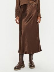 Max Mara Leisure Spódnica midi Allesio 2426106018 Brązowy Regular Fit. Brązowe spódnice damskie Max Mara Leisure, bez wzorów, z satyny, midi. Za 409.99 zł.