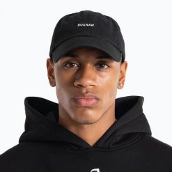 Czapka z daszkiem BOXRAW Dad. Czarne czapki damskie BOXRAW, bez wzorów, z bawełny, eleganckie. Za 98.99 zł.
