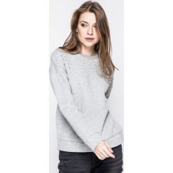 Only - Bluza Damian. Szare bluzy damskie ONLY, l, z aplikacjami, z bawełny, bez ramiączek, bez kaptura. W wyprzedaży za 59.90 zł.