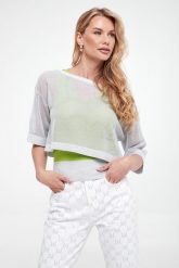 Sweter + top damski LIU JO. Swetry nierozpinane damskie Liu Jo, xs, bez wzorów, bez kołnierzyka, bez ramiączek. W wyprzedaży za 594.30 zł.