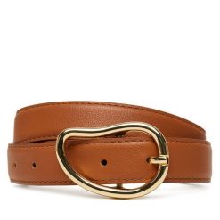 Pasek Damski Pieces. Brązowe paski damskie Pieces, bez wzorów, z jeansu. Za 59.99 zł.