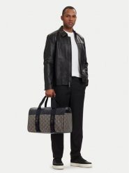 Calvin Klein Torba weekendowa Mixed Emblem Aop LV04D3379G Beżowy. Brązowe torby na ramię męskie Calvin Klein, z materiału, na ramię. Za 649.99 zł.