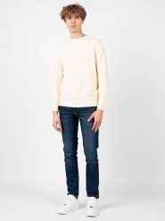 Pepe Jeans Sweter "Memphis" | PM702267 | Memphis | Mężczyzna | Kremowy. Białe swetry męskie Pepe Jeans, m, bez wzorów, z bawełny, bez kołnierzyka, bez ramiączek. W wyprzedaży za 189.00 zł.