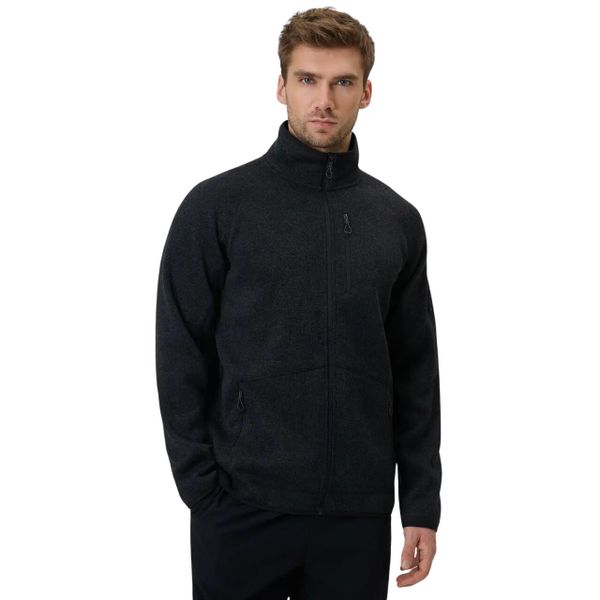 Polar męski 4F, polar imitujący sweter, 280 g/m². Czarne swetry męskie 4F, m, bez wzorów, z elastanu, bez kołnierzyka, bez ramiączek. Za 161.99 zł.