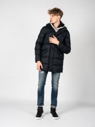 Parka turystyczna męska Levico. Czarne parki męskie Geox, m, bez wzorów, z poliesteru, bez kołnierzyka, z kapturem. Za 859.00 zł.