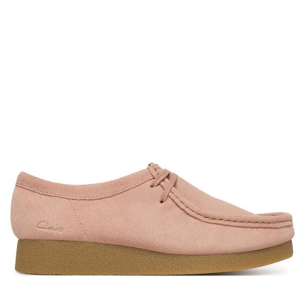 Półbuty Clarks. Czerwone półbuty damskie Clarks, bez wzorów, bez obcasa, na płaskiej podeszwie, bez zapięcia. Za 260.99 zł.
