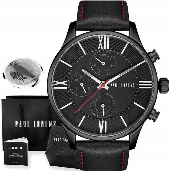 Zegarek męski Paul Lorens SAVRESE-1A3 Z GRAWEREM. Zegarki męskie Paul Lorens, bez wzorów. Za 219.00 zł.