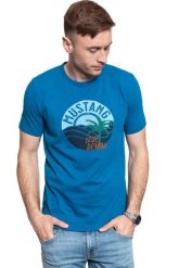MUSTANG T SHIRT Alex C Print 1009534 5320. T-shirty męskie Mustang, m, bez wzorów, bez kołnierzyka, bez ramiączek. Za 69.99 zł.
