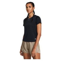 Koszulka do biegania damska Under Armour Launch. Czarne bluzki damskie Under Armour, s, bez wzorów, sportowe, bez kołnierzyka, bez ramiączek. Za 99.99 zł.