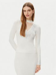 Guess Sweter W5RR15 Z2Y50 Écru Regular Fit. Swetry nierozpinane damskie Guess, xl, z aplikacjami, z wiskozy, bez kołnierzyka, bez ramiączek. W wyprzedaży za 237.00 zł.