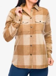 Koszula turystyczna damska Fjallraven Canada Shirt. Brązowe koszule damskie Fjällräven, m, bez wzorów, z materiału, eleganckie, bez kołnierzyka, bez ramiączek. Za 860.85 zł.