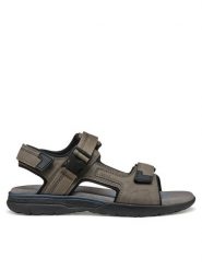 Geox Sandały U Spherica Ec5 U55ELB 000EK C1018 Szary. Szare sandały męskie Geox, bez wzorów, ze skóry, bez zapięcia. Za 339.99 zł.