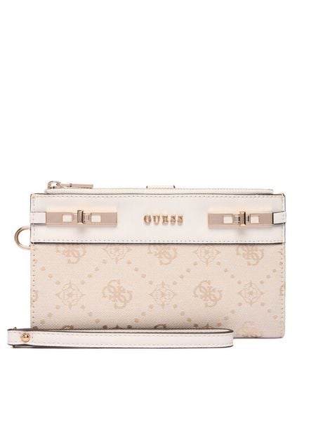 Guess Portfel Melinda Logo Slg SWJP99 02157 Écru. Portfele damskie Guess, z materiału. Za 299.99 zł.