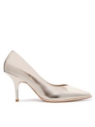 PINKO Szpilki Lady 11 SD0611P050 Złoty. Żółte szpilki damskie Pinko, bez wzorów, z lakierowanej skóry, bez obcasa, na szpilce, bez zapięcia. Za 999.99 zł.