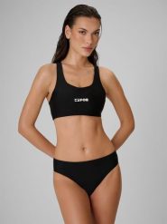 4F Góra od bikini damska - czarna S. Czarne bikini 4F, s, bez wzorów, z materiału. Za 79.99 zł.