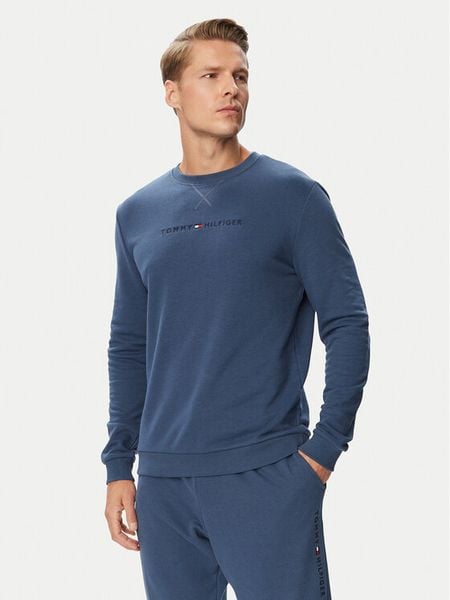 Tommy Hilfiger Bluza UM0UM03666 Niebieski Regular Fit. Niebieskie bluzy męskie Tommy Hilfiger, m, bez wzorów, z bawełny, bez ramiączek, bez kaptura. Za 289.99 zł.