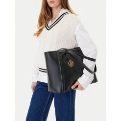 Torebka Beverly Hills Polo Club. Czarne shopperki damskie Beverly Hills Polo Club, bez wzorów, bez dodatków. Za 229.99 zł.