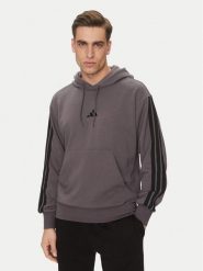 Adidas Bluza Essentials 3-Stripes JE6365 Szary Regular Fit. Szare bluzy męskie Adidas, m, bez wzorów, z bawełny, bez ramiączek, bez kaptura. Za 169.99 zł.