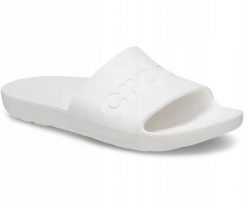 Klapki Dla Dorosłych Crocs Slide 210088. Białe klapki męskie Crocs, bez wzorów, z materiału, bez zapięcia. Za 139.99 zł.