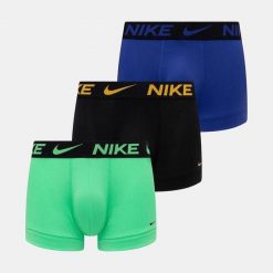 Bokserki Nike Elite Breathe 3 szt. czarne niebieskie zielone żółte. Czarne bokserki męskie Nike, bez wzorów. Za 186.12 zł.