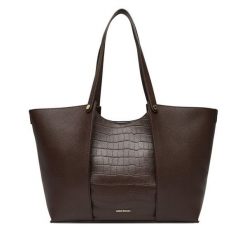Torebka GINO ROSSI. Brązowe shopperki damskie Gino Rossi, bez wzorów, bez dodatków. Za 329.99 zł.