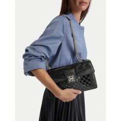 Torebka Nine West. Czarne listonoszki damskie Nine West, bez wzorów, bez dodatków. Za 329.99 zł.