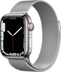 Smartwatch Apple Watch 7 GPS + Cellular 45mm Srebrny (MKJW3WB/A). Szare zegarki smartwatch Apple, bez wzorów. Za 4,246.43 zł.