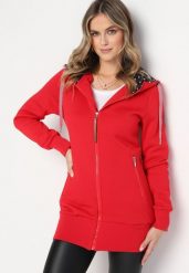 Czerwona Bluza z Polarem i Kapturem Laissete. Czerwone bluzy damskie Born2be, s, bez wzorów, z polaru, bez ramiączek, z kapturem. Za 59.99 zł.