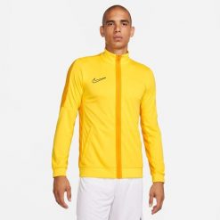 Bluza Sportowa Rozpinana Męska Nike Academy 23. Żółte bluzy sportowe męskie Nike, m, bez wzorów, bez kaptura, na fitness i siłownię. W wyprzedaży za 167.00 zł.