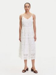 YAS Sukienka letnia Lifa 26037183 Biały Regular Fit. Białe sukienki damskie YAS, na lato, bez wzorów, z syntetyku, bez kołnierzyka, bez ramiączek. Za 319.99 zł.