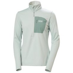 Bluza damska z zamkiem 1/2 Helly Hansen Versalite Fleece. Zielone bluzy damskie Helly Hansen, uniwersalny, bez wzorów, z elastanu, bez ramiączek, bez kaptura. Za 252.20 zł.