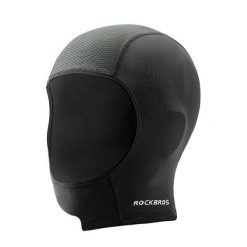 Czapka / Podkładka na kask z jedwabiu chłodzącego UPF50+. Czarne czapki damskie ROCKBROS, bez wzorów, z jedwabiu, sportowe. Za 47.60 zł.