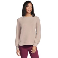 Bluza dresowa sportowa damska Skechluxe Elevate Crewneck. Brązowe bluzy damskie Skechers, s, bez wzorów, z dresówki, sportowe, bez ramiączek, bez kaptura. Za 229.99 zł.