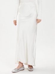 Gina Tricot Spódnica maxi 22969 Biały Regular Fit. Białe spódnice damskie Gina Tricot, bez wzorów, z syntetyku, maxi. Za 189.99 zł.