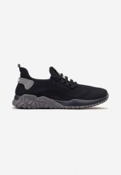 Granatowo-Szare Siateczkowe Buty Sportowe Typu Slip On z Ozdobnym Sznurowaniem Incarda. Niebieskie buty sportowe męskie Born2be, na lato, bez wzorów, bez zapięcia, na fitness i siłownię. Za 64.99 zł.