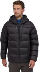 Kurtka fitz roy down hoody-black-l PATAGONIA. Czarne kurtki męskie Patagonia, l, bez wzorów, bez kaptura. Za 1,856.16 zł.